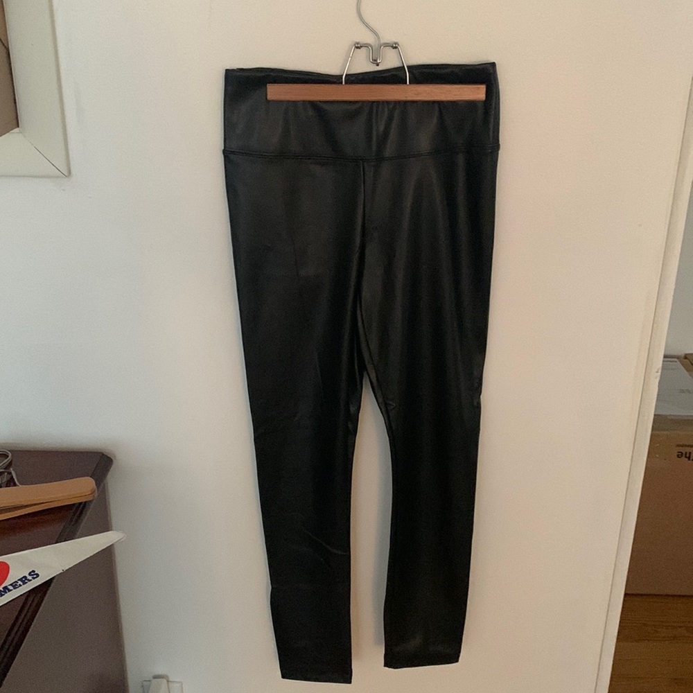 Tahari Black Leather Pants